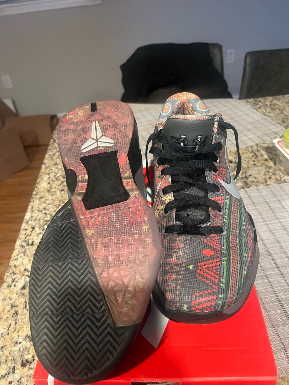 Kobe BHM 7s Nike Multicolor Knit Low-Top Basketball Sneakers